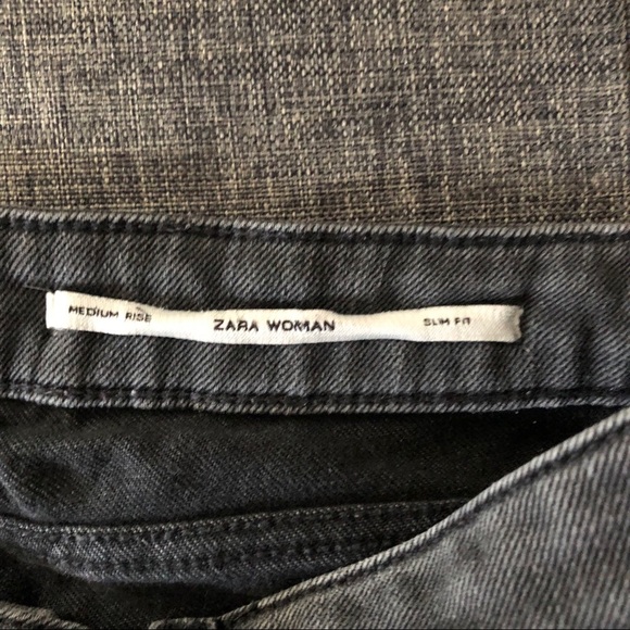 Zara Moto skinny gray jeans Ankle length Size 26 - Picture 5 of 7